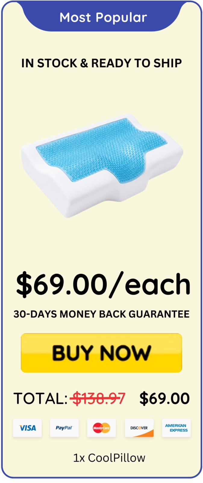 CoolPillow offer price 
